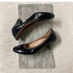 Hispanitas Patent Leather Heels Black Size 9 Low Heel Classic